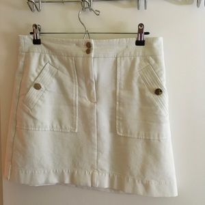 Loft white A-Line Skirt, size 8